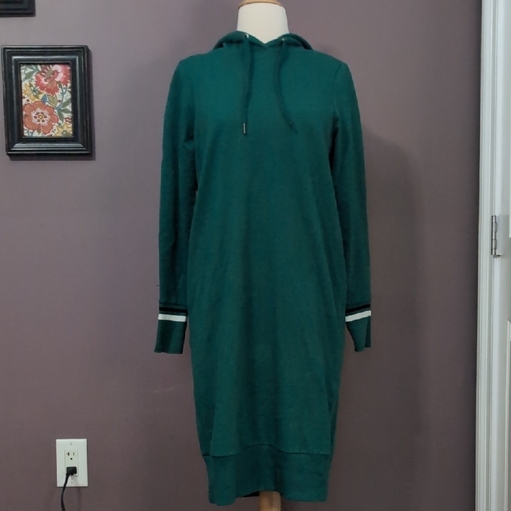 Universal Standard Size 0 Mineral Green Bree Hooded Sweatshirt Dress